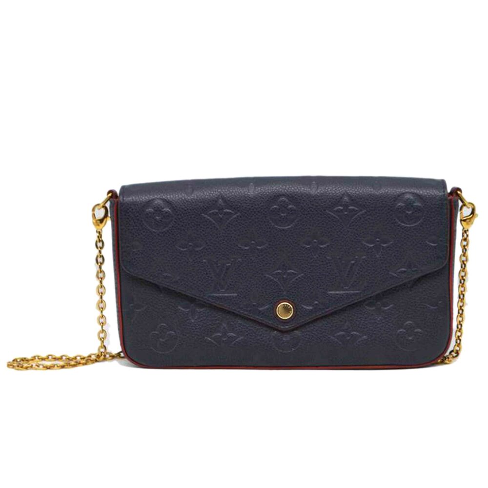 Louis Vuitton Pochette Felicie Empreinte Marine Blue Rouge